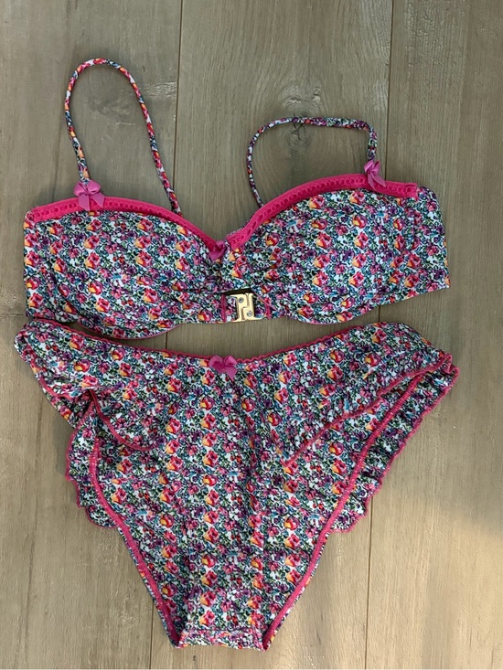 Strawberry Milk Mob Other - Strawberry milk mob Pink Floral bikini Swim Set - Cute Ruffle Design